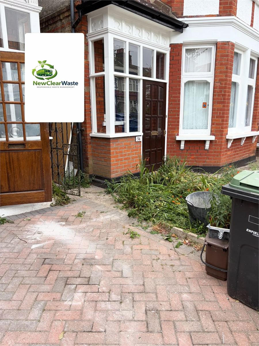 Front drive after timber and bagged waste was collected