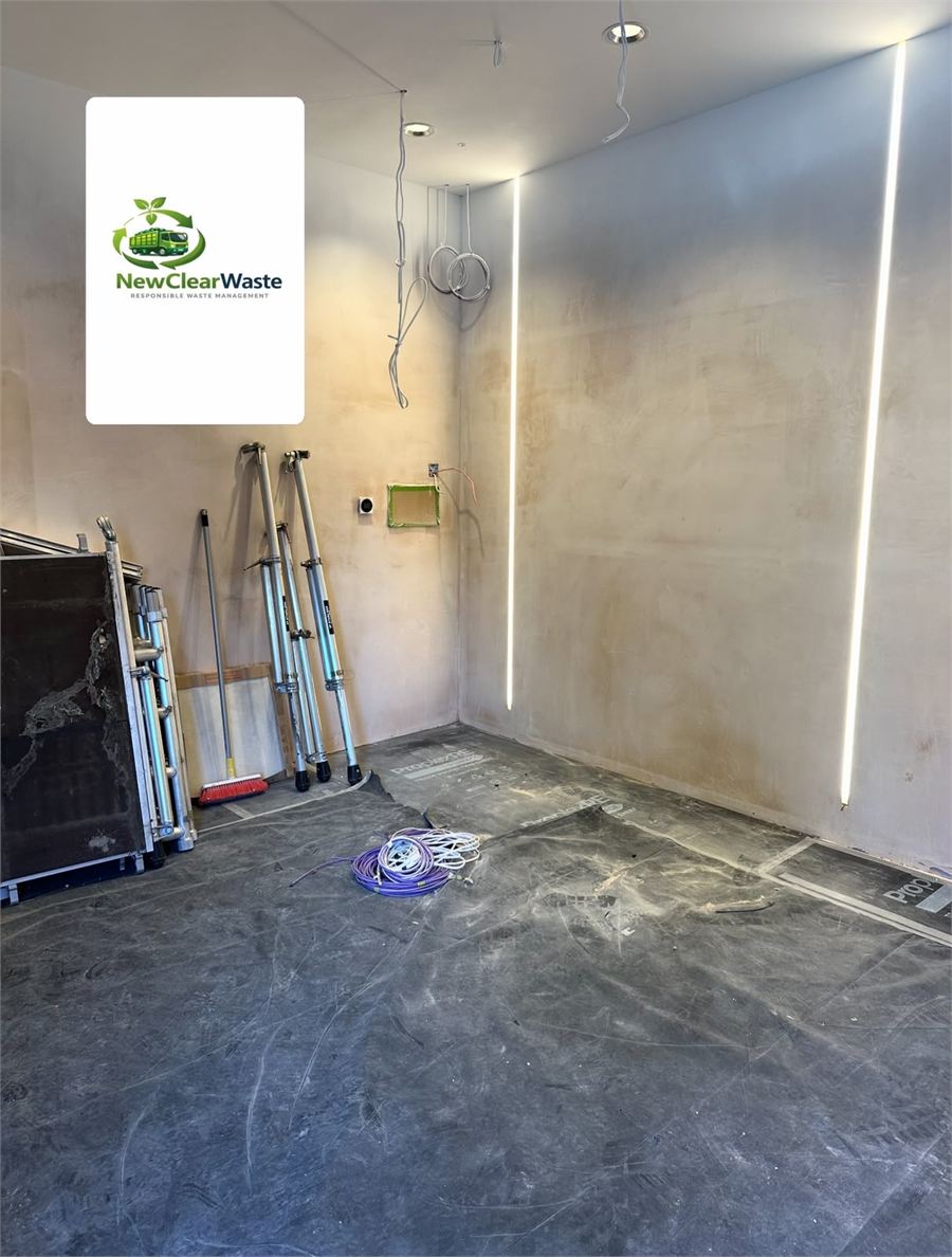 Large interior room clear after renovation waste collection